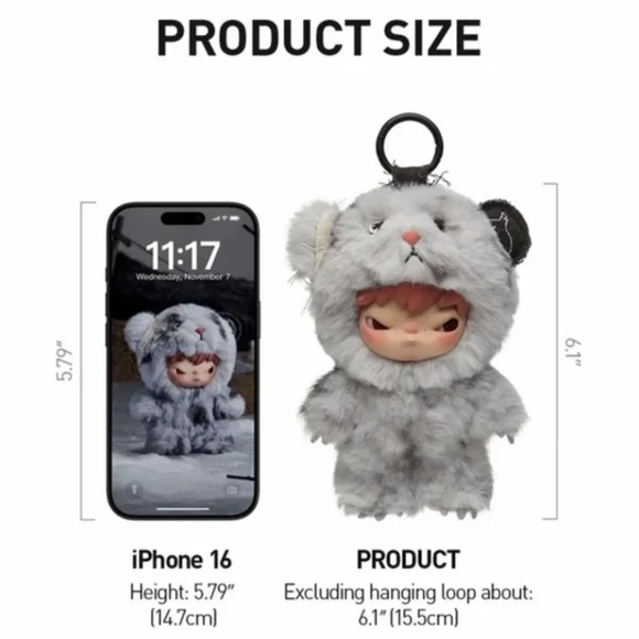 Pop Mart Hirono Road Journal Series Plush Pendants  "Frostfall Hour" - Picture 6 of 8